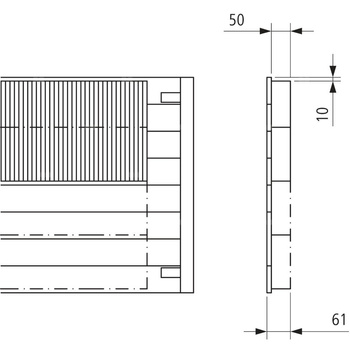 Kermi ściana grzewcza HHV11 700x61x5000 pozioma,RAL9016,6bar,z osłoną,prawa,L540
