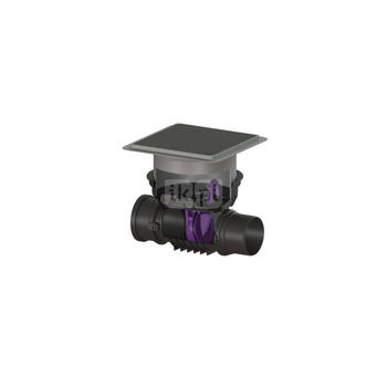 Zawór zwrotny (zasuwa burzowa) Staufix DN 150 z 1 klapką z tworzywa z pokrywa czarną