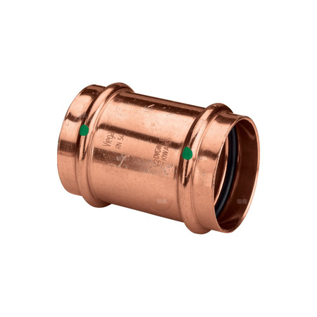Mufa Profipress VIEGA 24153 jednoczęściowy, Cu / Cu, 54 mm (mz x mz), 84 mm z uszczelką