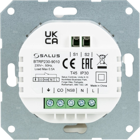 Regulator temperatury SALUS BTRP230-9010, montaż podtynkowy