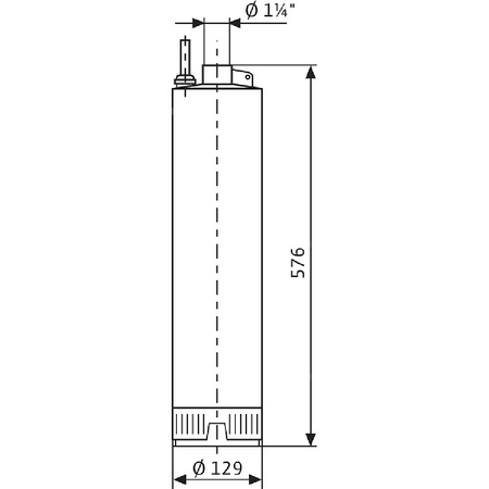Pompa głębinowa 1-fazowa WILO Sub TWI 5-308EM częstotliwość 50 Hz, moc 1.1 kW 7.4 A, prędkość obrotowa 2810 obr/min