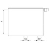Grzejnik płytowy typ 12 KERMI X2 Plan-Vplus, prawy, z osłoną wym. 605 x 1405 mm, kolor biały, moc 1554 W