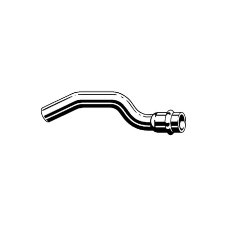 Łuk Sanpress VIEGA 2327 jednoczęściowy, stal nierdzewna (stan surowy) / stal nierdzewna (stan surowy), 18 mm (kw x mz) z uszczelką