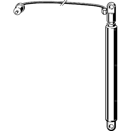 Sprężyna gazowa, stal czarny = RAL 9005