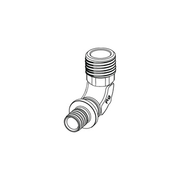 Nypel przejściowy 90' TECE flex, brąz, 32 mm x 1'' (GZ)