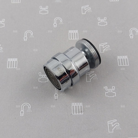 Przegubowa końcówka wylotu z napowietrzaczem do baterii bidetowej M24x1