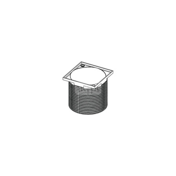 Nasadka z ramką rusztu 100 x 100 mm do odpływu prysznicowego z tworzywa sztucznego TECE drainpoint S