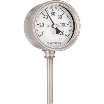 Termometr bimetaliczny AFRISO BiTh Ch, D412 fi 63 mm -20…60'C tuleja 100 mm połączenie ax