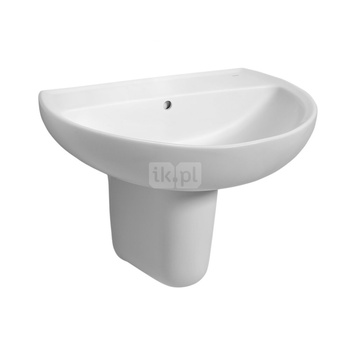 Umywalka mała Koło Rekord: 50x16.5x41cm, Biały, Otwór na baterię=Bez, Przelew=Widoczny, Powierzchnia odkładcza=Bez