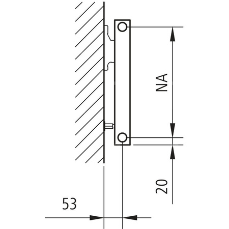 Grzejnik płytowy typ 11 KERMI HHN wym. 420 x 1100 mm, kolor biały, moc 913 W