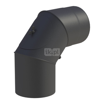 Kolano obrotowe 0 - 90st. fi180mm z wyczystką, kolor czarny