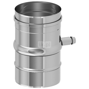 Rura z odpływem kondensatu JEREMIAS TN06110 250mm, długość 200 mm z mufą i korkiem 1/2