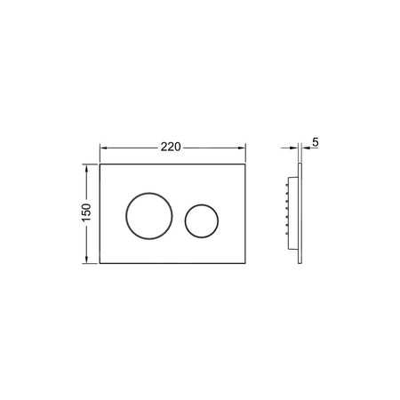 Przycisk spłukujący do stelaża (Mechaniczny) TECE loop tworzywo, kolor chrom połysk