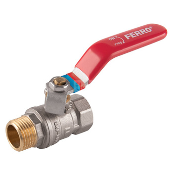 Zawór kulowy FERRO F-COMFORT 1/2'' GZ x GW, uchwyt: dźwignia