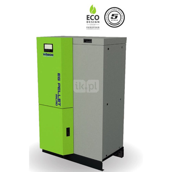 Kocioł na pellet VITECO EG PELLET MICRO 10 kW z przyłączem c.o. z zasobnikiem o pojemności 80 l