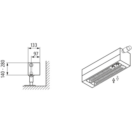 Konwektor Kermi V-Konvektor Typ32 BH70x133x5200mm QN3084, weiß, 6 bar, o. Abd., Vent. re