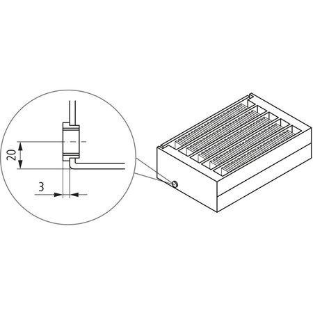 Konwektor Kermi V-Konvektor Typ22 BH140x122x4600mm QN3344, weiß, 6 bar, m. Abd., Vent. re