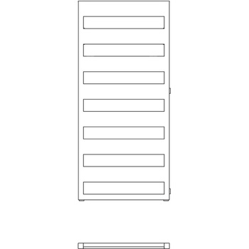 Grzejnik dekoracyjny Kermi Casteo-D 1535x600x30 biały, lewy, rozstaw przyłączy 900