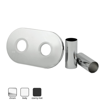 ZMO1B Zestaw maskujący do grzejników z rozetą owalną i tulejami, biały