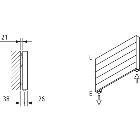 Grzejnik płytowy typ 10 KERMI HHN wym. 1400 x 5800 mm, kolor biały, moc 7830 W