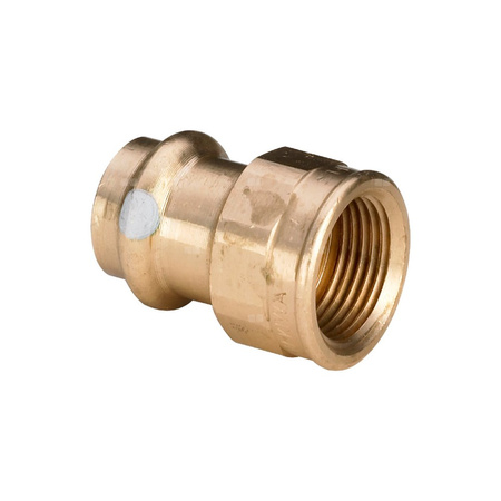 Złącze przejściowe Profipress VIEGA 4512 jednoczęściowy, brąz / brąz, 15 mm, 1/2'' (mz x gw), 44 mm