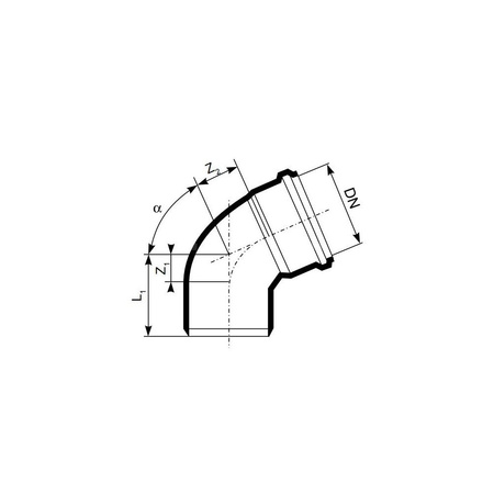 Kolano 15' MAGNAPLAST KG 2000 KGB, PP-md (zielony), DN 500 x DN 500 (wz x ww), do kanalizacji