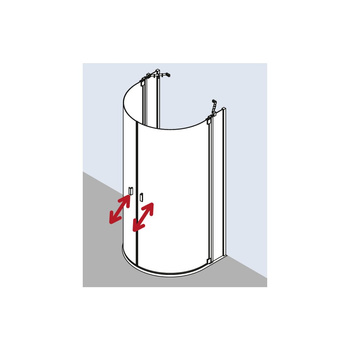 Kermi K. półkolista Raya Z20 0900x 2000 855-885 SIMG ESG Clean