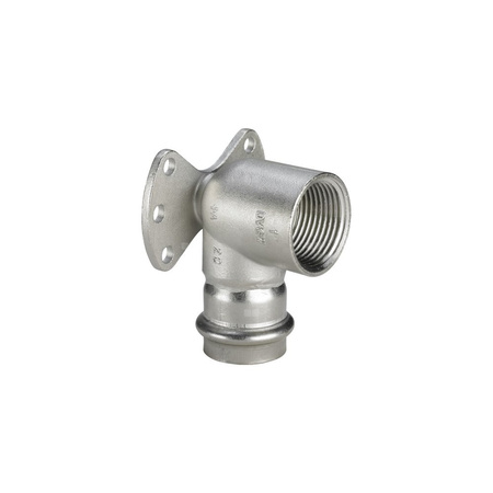 Kolano Sanpress VIEGA 23255 jednoczęściowy, stal nierdzewna / stal nierdzewna, 22 mm, 3/4'' (mz x gw), (głębokość: 27 mm) z uszczelką