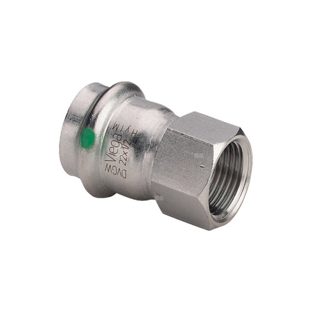 Złącze przejściowe Sanpress VIEGA 2312 jednoczęściowy, stal nierdzewna / stal nierdzewna, 28 mm, 1'' (mz x gw), 54 mm