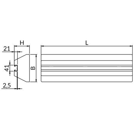 Podpora dachowa PDE 600mm PDE600