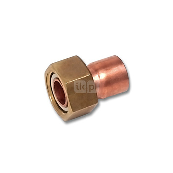 Półśrubunek SANHA 5240G dwuczęściowy, miedź, 15 mm x 1/2'' (lut wewnętrzny x GW)
