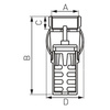 Zawór zwrotny FERRO z mosiężnym koszem ssącym 6/4'' GW PN 10 max. 100'C