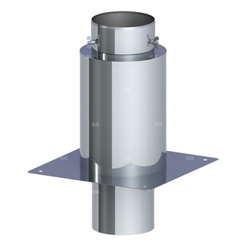 Izolowane przedłużenie komina dymowego fi 130mm z adapterem nasady grubość 1,0mm L=350mm
