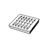 Kratka VIEGA 4956 kwadratowa tworzywo sztuczne 150x150mm do wpustu