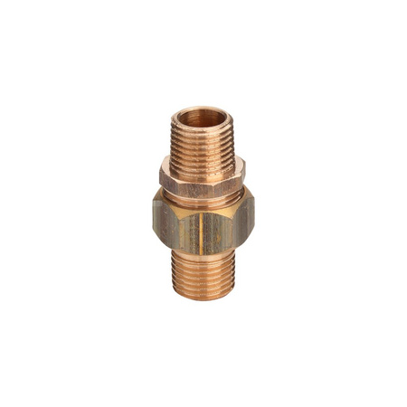 Dwuzłącze, uszczelnienie stożkowe VIEGA 3344 trzyczęśc., brąz / brąz, 1/2'' (gw x gz)