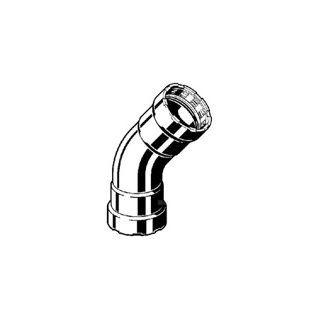 Łuk Megapress 45' VIEGA 4226 jednoczęściowy, stal (cynk/nikiel), 1 1/2'' (mz x mz) z uszczelką