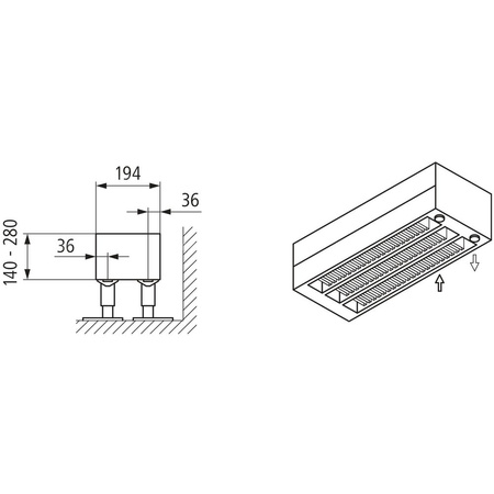 Konwektor Kermi Konvektor Typ43 BH280x194x2800mm QN5275, weiß, 6bar, o. Abd., AB Uni.