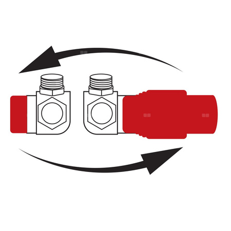 Dekoracyjny zestaw termostatyczny osiowy, antracyt