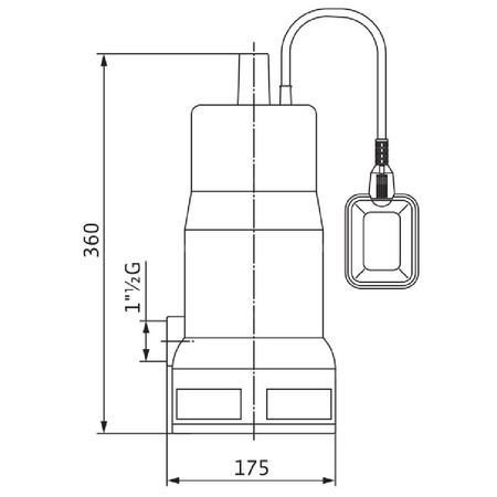 Pompa zanurzeniowa do ścieków WILO Initial Drain 14-9 PP 1 x 230 V, moc 0.9 W 50 Hz