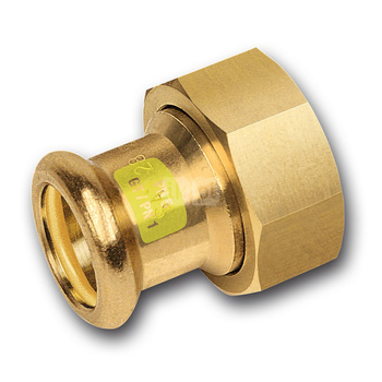 Półśrubunek SANHA Press Gas dwuczęściowy, miedź, 22 mm x 1 1/8'' (zw x nz)