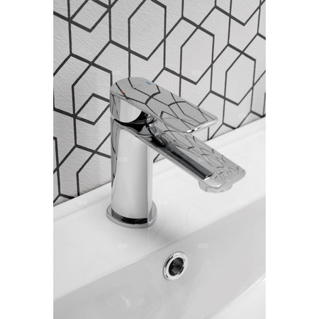 Bateria umywalkowa stojąca KFA Armatura AGAT click clack, chrom, montaż blat / otwór na baterię