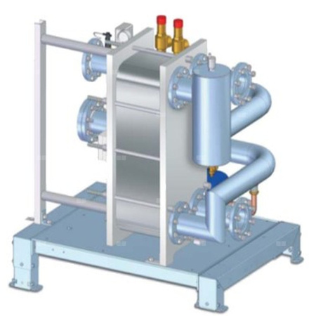 Zestaw bezpieczeństwa w komplecie z pompą i płytowym wymiennikiem ciepła do kotła 900 kW
