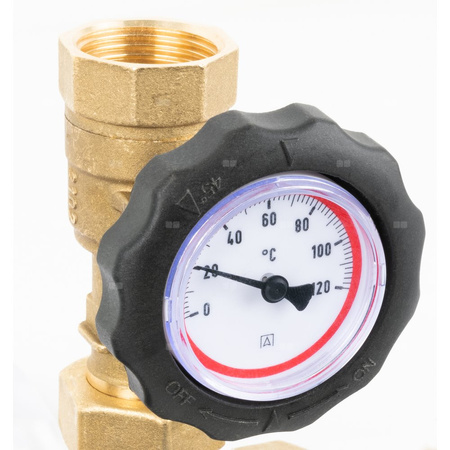 Grupa ochrony powrotu kotła BTA 110 AP z zaworem temperaturowym ATV, 3x GW G1'', 55 st. C, Kvs 6, AFRISO APH 15-7/130