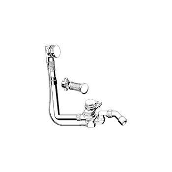 Multiplex Trio F-komplet odpływowo-przelewowy nr wzoru 6145.4 DN: 40/50 długość cięgna Bowdena: 560 L: 100–260 H: 180–350 wanna standardowa