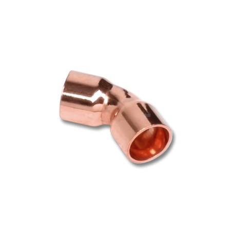 Łuk 45' SANHA 5041, miedź, 80 mm (lut wewnętrzny x lut wewnętrzny)