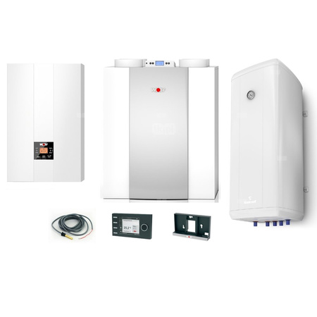 Pakiet - Kocioł gazowy jednofunkcyjny WOLF FGB-24 kondensacyjny wiszący 5.3 - 20.7 kW + Czujnik c.w.u. + RegulatorBM-2 + RekuperatorCWL 300P + Zasobnik c.w.uVulcan 100L wiszący