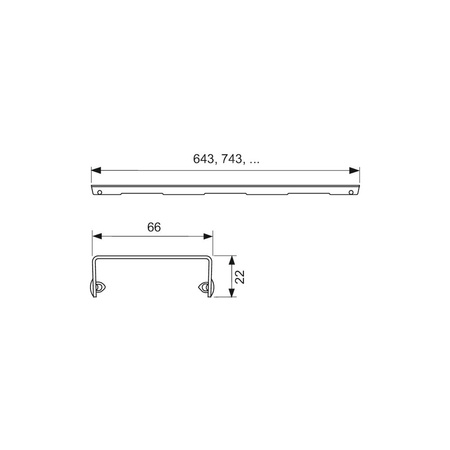 Ruszt prosty basic 700 mm do odpływu prysznicowego połysk TECE drainline