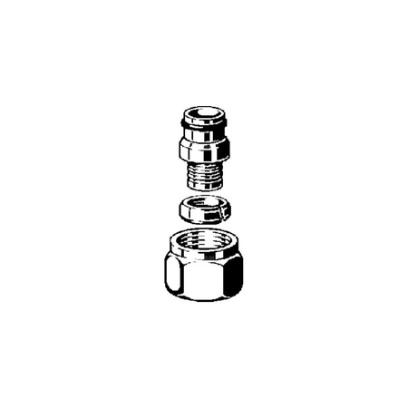 Złącze przyłączeniowe VIEGA 1037 trzyczęściowy, mosiądz (niklowanie) / mosiądz, 12 mm (eurokonus x zz)