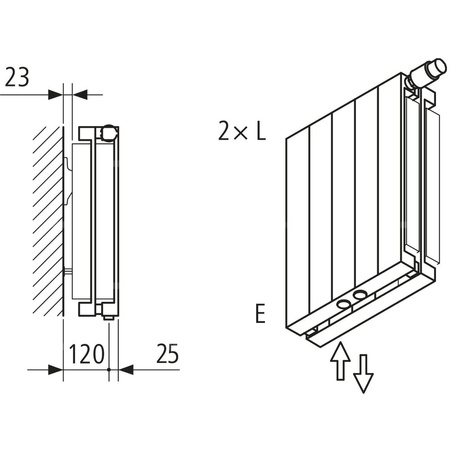 Grzejnik płytowy typ 22 KERMI V-HVV wym. 1600 x 1540 mm, kolor biały, moc 5433 W