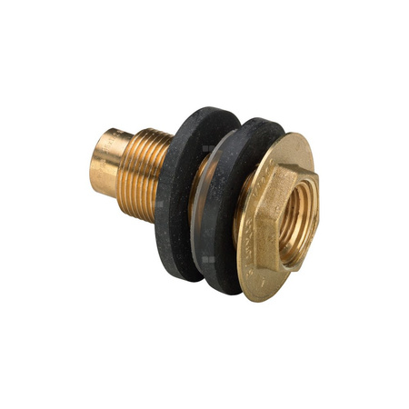 Przepust ścienny VIEGA 34272 dwuczęściowy, brąz / brąz, 15 mm, 1/2'' (lw x gw), 55 mm